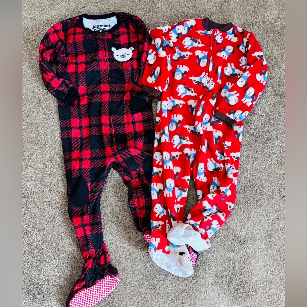 2 fleece sleepers.